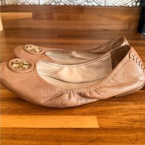 Tory Burch Women's Brown Leather Flats